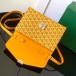 Goyard imported cowhide with canvas one-shoulder crossbody bag Size: 21*16*4cm - Image 6