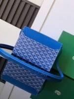 Goyard imported cowhide with canvas one-shoulder crossbody bag Size: 21*16*4cm - Image 2