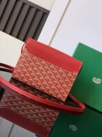 Goyard imported cowhide with canvas one-shoulder crossbody bag Size: 21*16*4cm - Image 2