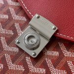 Goyard imported cowhide with canvas one-shoulder crossbody bag Size: 21*16*4cm - Image 7