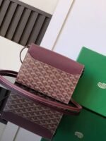 Goyard imported cowhide with canvas one-shoulder crossbody bag Size: 21*16*4cm - Image 2