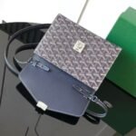 Goyard imported cowhide with canvas one-shoulder crossbody bag Size: 21*16*4cm - Image 5