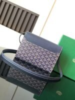 Goyard imported cowhide with canvas one-shoulder crossbody bag Size: 21*16*4cm - Image 2