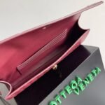 BOTTECA VENETA uses exquisite craftsmanship intreccio woven imported sheepskin evening clutch bag Si - Image 8