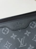 LV VOYAGER Small Black Floral Postman Bag M1251 Size: 2.5*11*33 - Image 10