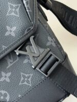 LV VOYAGER Small Black Floral Postman Bag M1251 Size: 2.5*11*33 - Image 6