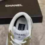 Chanel CC Logo Sneaker Khaki - Image 3