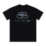 Balenciaga Black Logo Print Cotton T-Shirt - Image 2