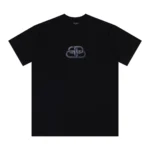 Balenciaga Black Logo Print Cotton T-Shirt