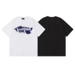 Balenciaga White/Black Logo Print Cotton T-Shirt - Image 4