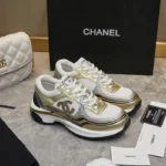 Chanel CC Logo Sneaker Khaki - Image 2