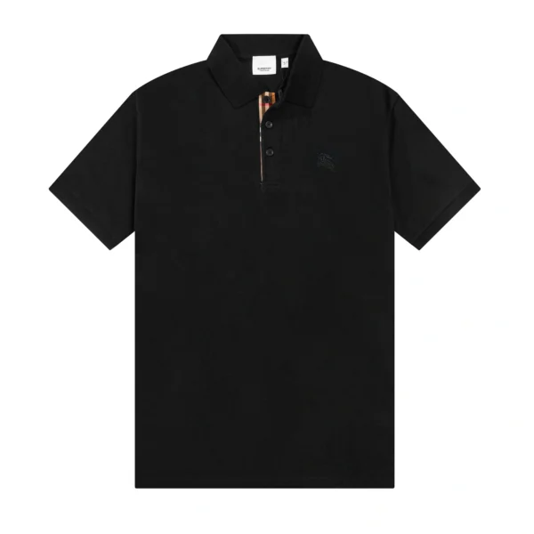 Burberry classic warhorse polo shirt lapel top Black