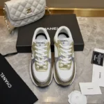 Chanel CC Logo Sneaker Khaki - Image 7