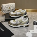 Chanel CC Logo Sneaker Khaki - Image 9