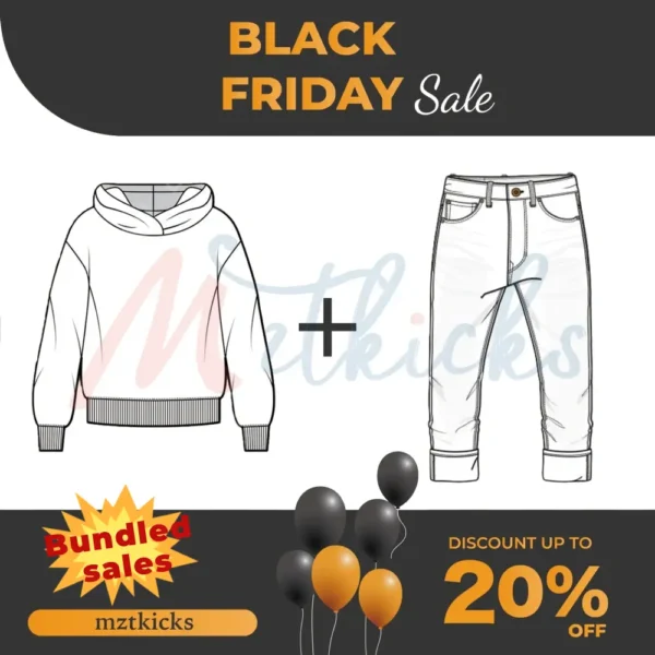 Any 1 Hoodie (Sweater) + 1 Jeans (Pants)