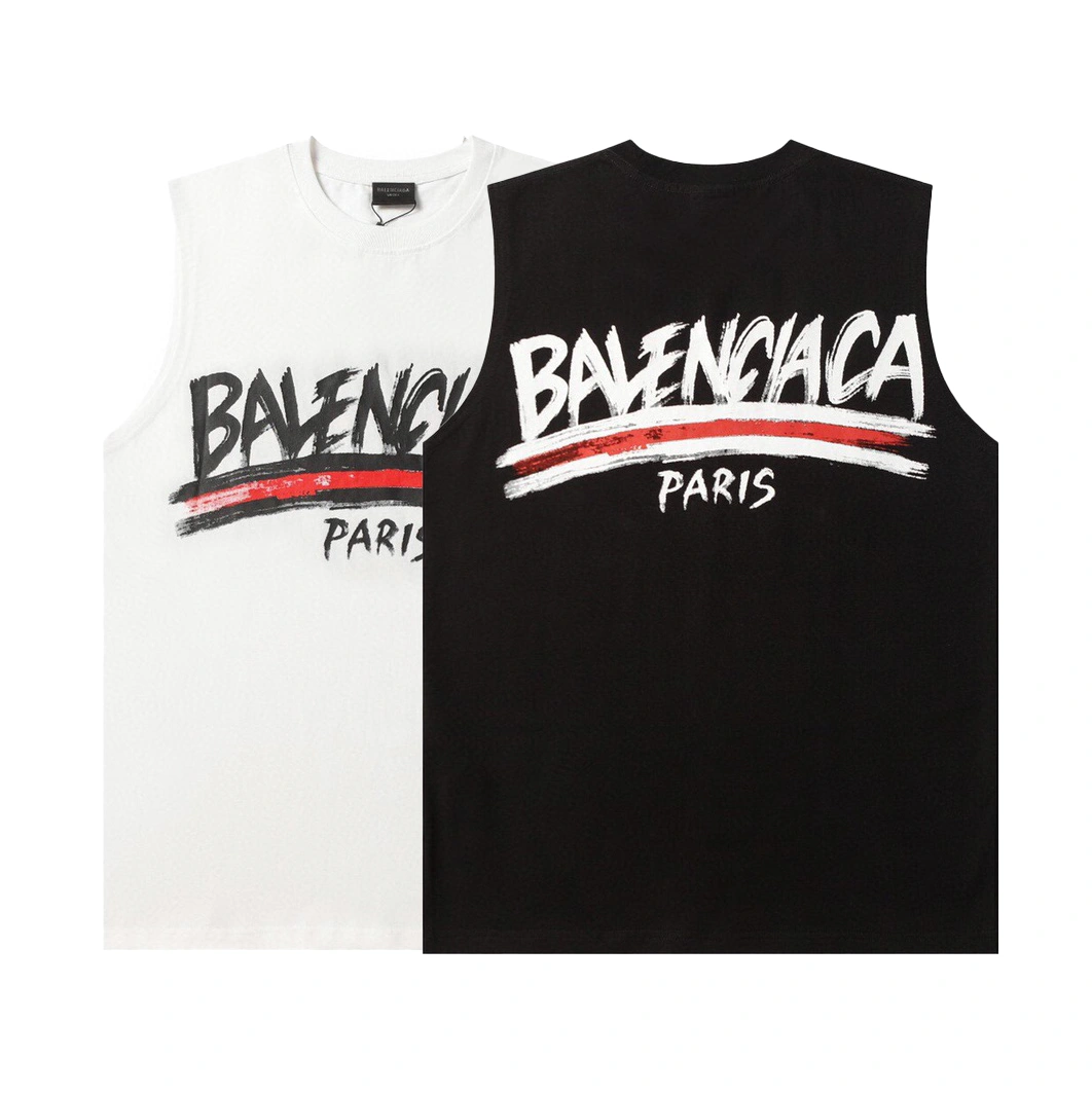 WechatIMG1361 Balenciaga vest BIG LOGO Black/White - Image 1