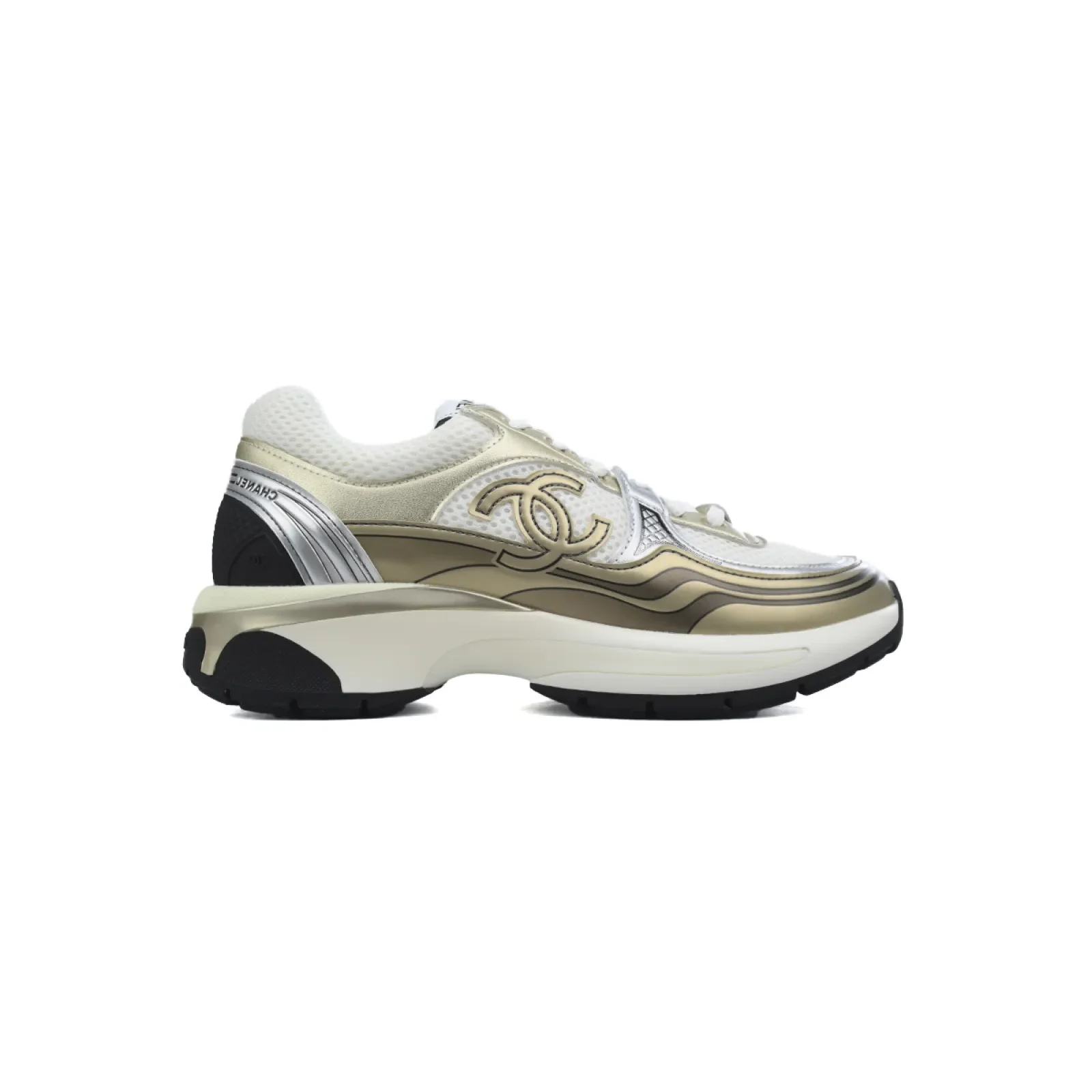 chanel_cc_logo_sneaker_khaki_1BA990E9E281E Chanel CC Logo Sneaker Khaki - Image 1