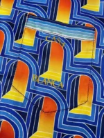 Casablanca L'Arche De Nuit Cuban Collar Silk Shirt Deep - Image 4