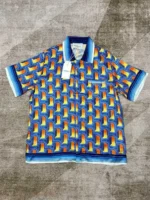 Casablanca L'Arche De Nuit Cuban Collar Silk Shirt Deep - Image 2