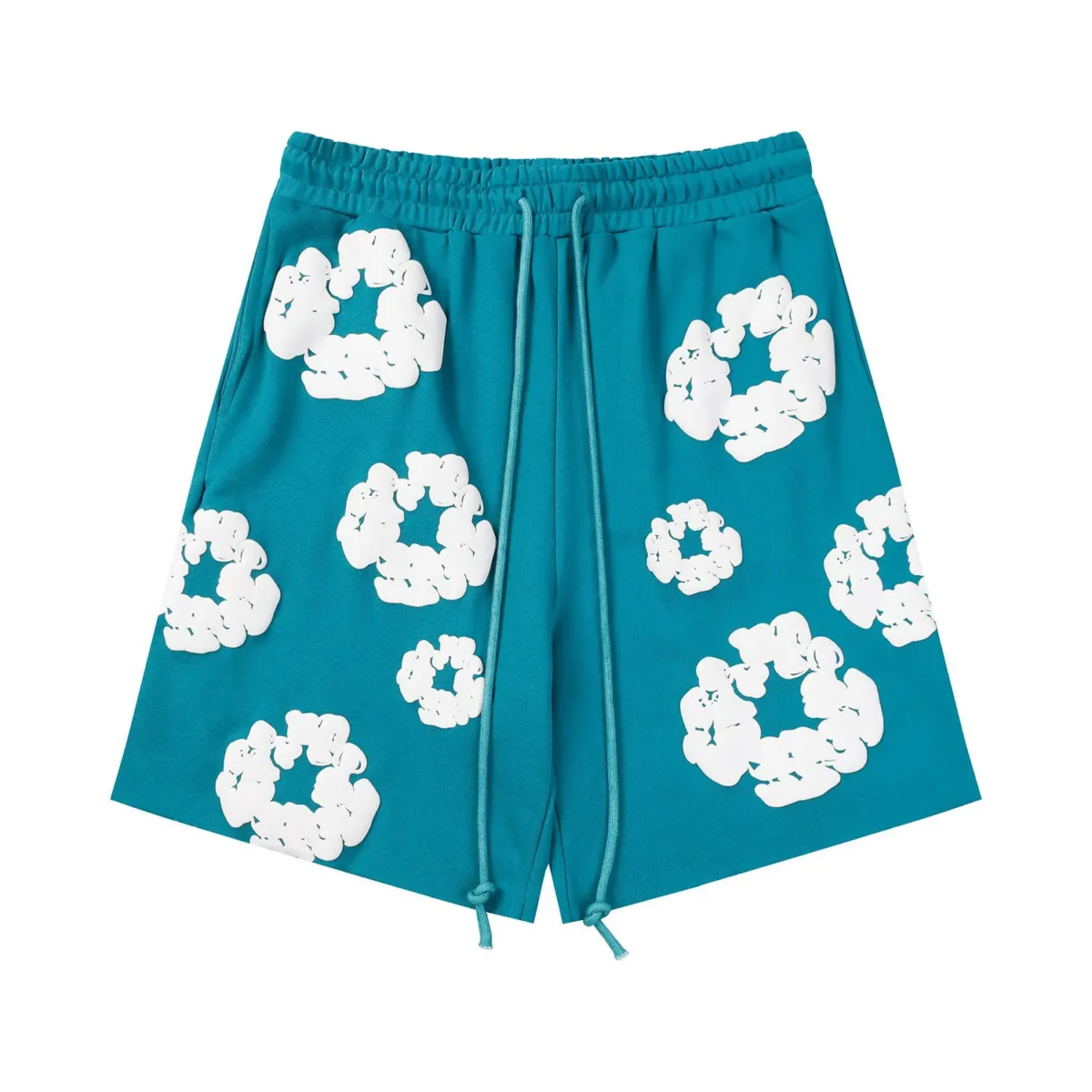 Denim Tears The Cotton Wreath Shorts Lake Blue - Image 1