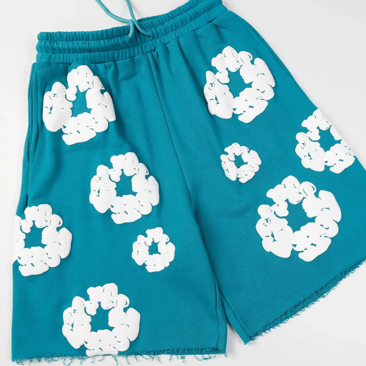 Denim Tears The Cotton Wreath Shorts Lake Blue - Image 6