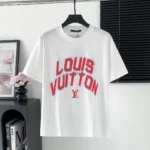 Louis Vuitton lv logo printed lettering T-shirt White