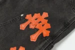 Chrome Hearts Cross Embroidered Distressed Denim Shorts - Image 5