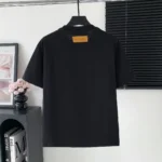 Louis Vuitton lv logo printed lettering T-shirt Black - Image 3