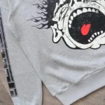 HELLSTAR 'RECORDS CREWNECK HEATHER GRAY' - Image 4