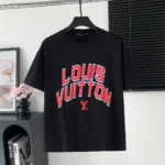 Louis Vuitton lv logo printed lettering T-shirt Black