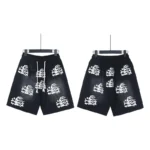 Hellstar washed vintage print shorts