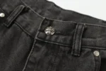 Chrome Hearts Cross Embroidered Distressed Denim Shorts - Image 8