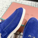 Loro Piana Blue Suede Nautical Charms Walk Babouche Loafers - Image 9