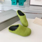 Marni - Fussbett Sandals Olive Green - Image 2