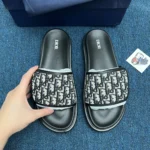 D*or Aqua Sandal Beige and Black Dior Oblique Jacquard - Image 3