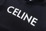 CELINE LOOSE HOODIE IN COTTON FLEECE BLACK - Image 6