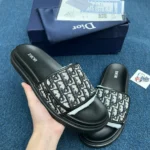 D*or Aqua Sandal Beige and Black Dior Oblique Jacquard - Image 7