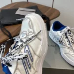 Balenciaga Hamptons Worn-Out White Blue - Image 3