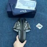 D*or Aqua Sandal Beige and Black Dior Oblique Jacquard - Image 5