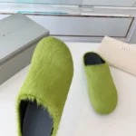 Marni - Fussbett Sandals Olive Green - Image 4