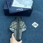 D*or Aqua Sandal Beige and Black Dior Oblique Jacquard - Image 4