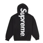 Supreme Satin Applique Hooded Sweatshirt Black