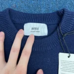 Ami Paris Navy Ami De Coeur Sweater in Blue for Men - Image 5
