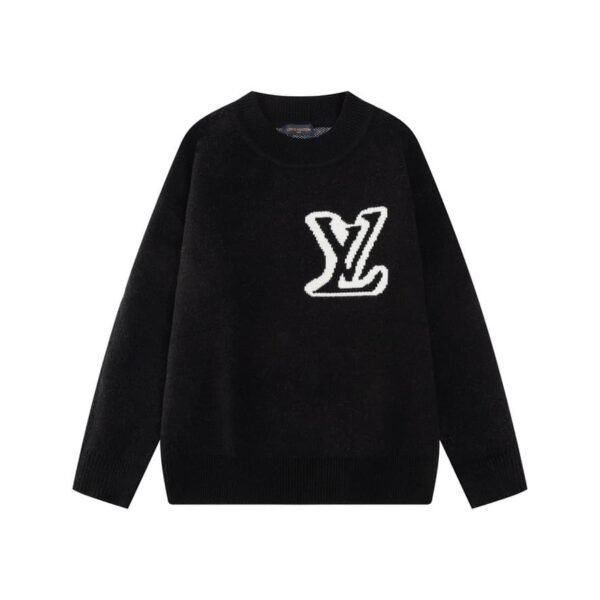 Lo*is Vutton Wool Blend sweater Black LV logo