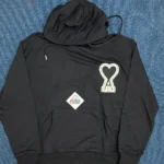 AMI Graphic Print Crew Neck Hoodie - Black Sweatshirts & Hoodies - Image 5