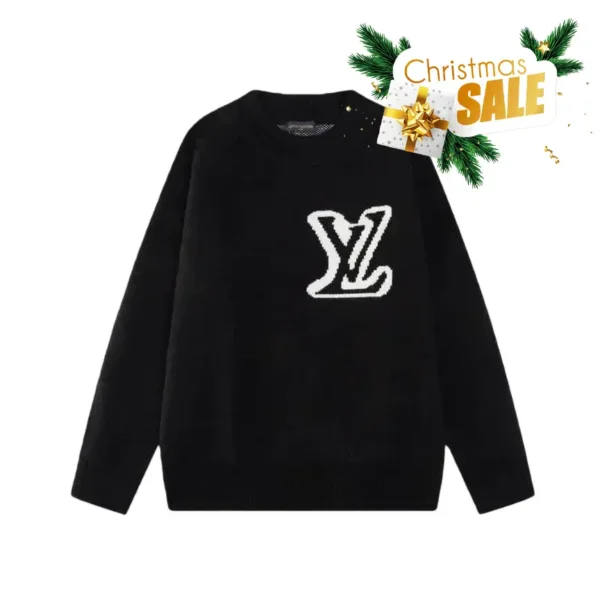 Lo*is Vutton Wool Blend sweater Black LV logo