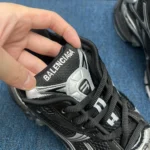 B*lenciaga Runner Womens Black Silver - 772767W3RMU1100 - Image 9