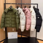M*ncler Maya Hooded Short Down Jacket Black/Grey/Pink/White/Green