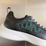 Dior B25 Runner Men's Leather Sneakers D-Pattern Black&Green - Image 2