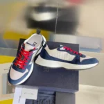 Dior B25 Runner Men's Suede Sneakers D Pattern Blue&White - Image 4